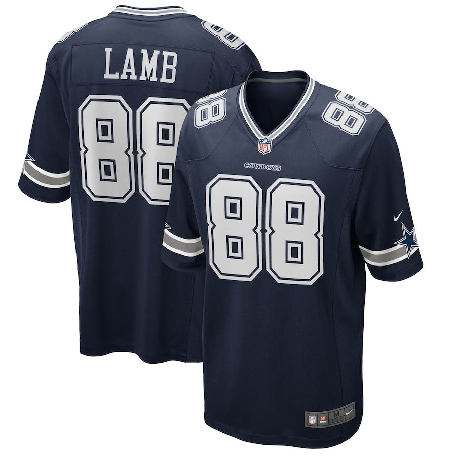Men Dallas Cowboys #88 CeeDee Lamb Nike Navy Game NFL Jersey